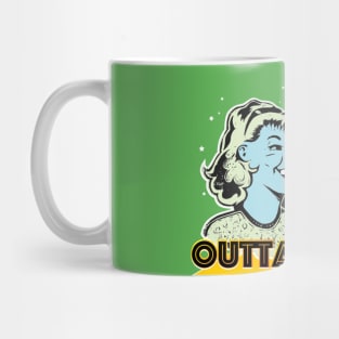 Outta Sight! Space Rocket Launch - Retro Comic Kids Mug